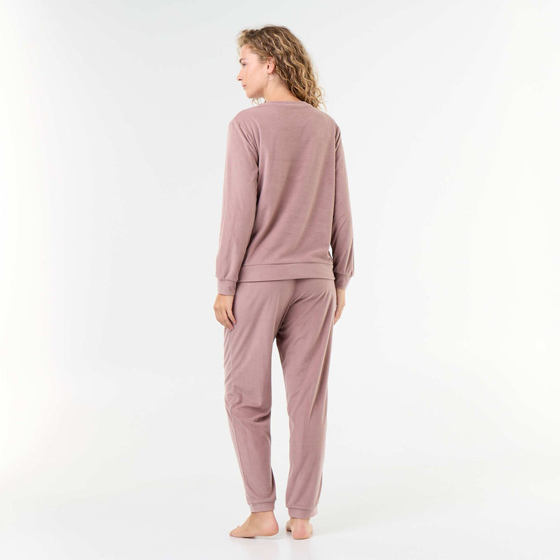 Ensemble de pyjama long en polaire - 2 pièces – Rose – Kiabi Maroc