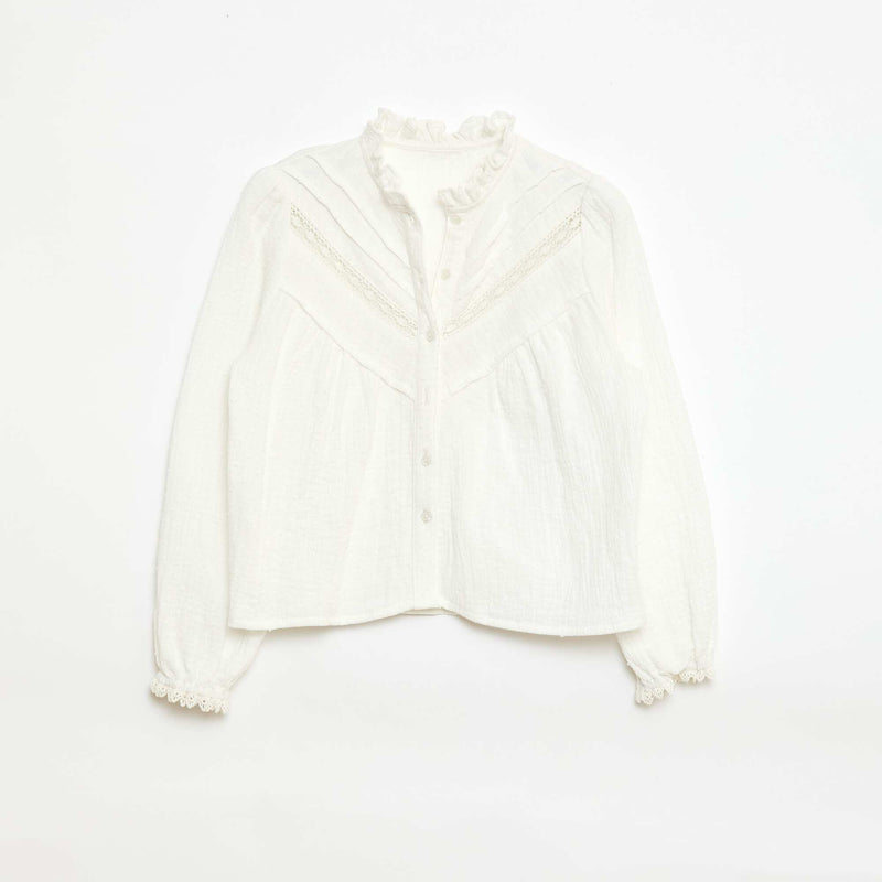 Blouse en coton plumetis