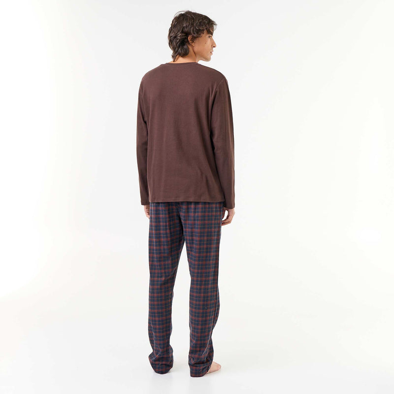 Pyjama t-shirt + pantalon en flanelle - 2 pièces – Marron – Kiabi Maroc