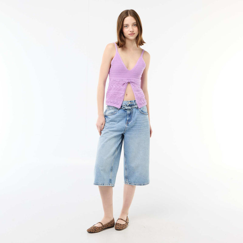 Crop top en crochet