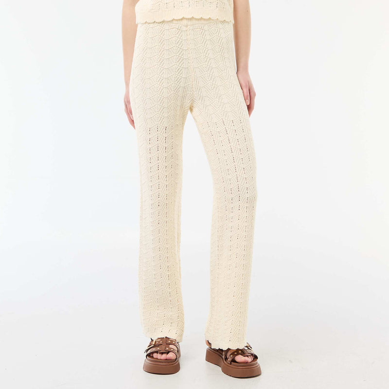 Pantalon large en crochet