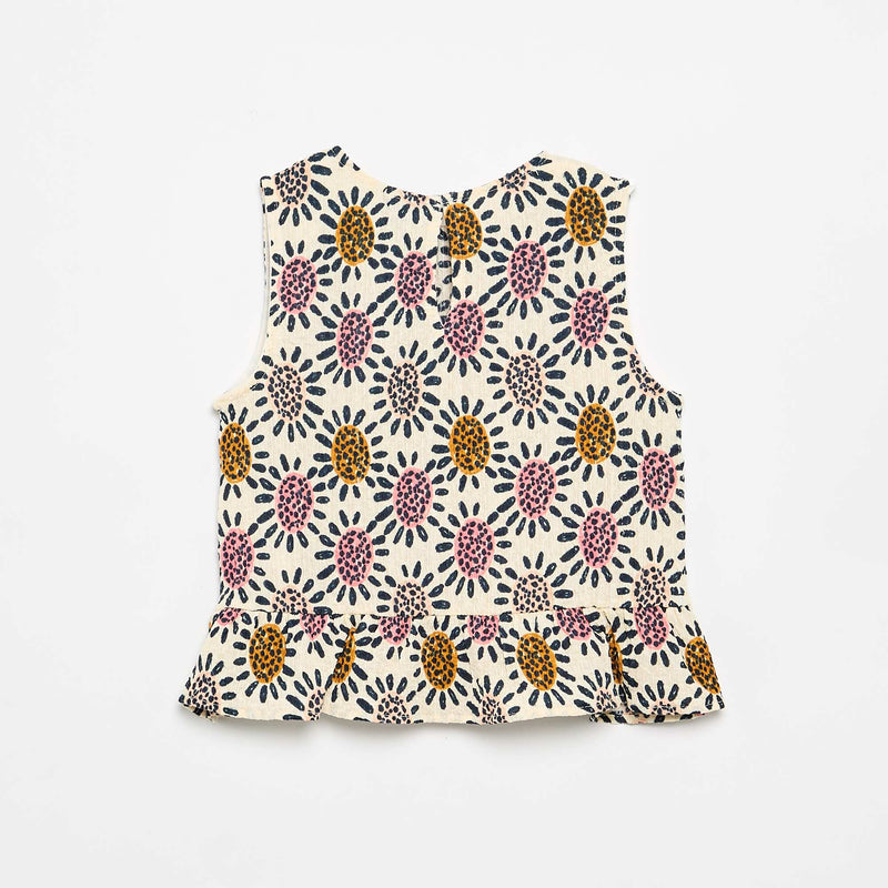 Blouse gaufrée sans manches