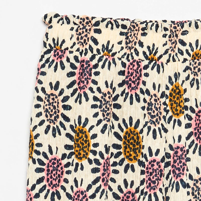 Pantalon large avec bas volantés