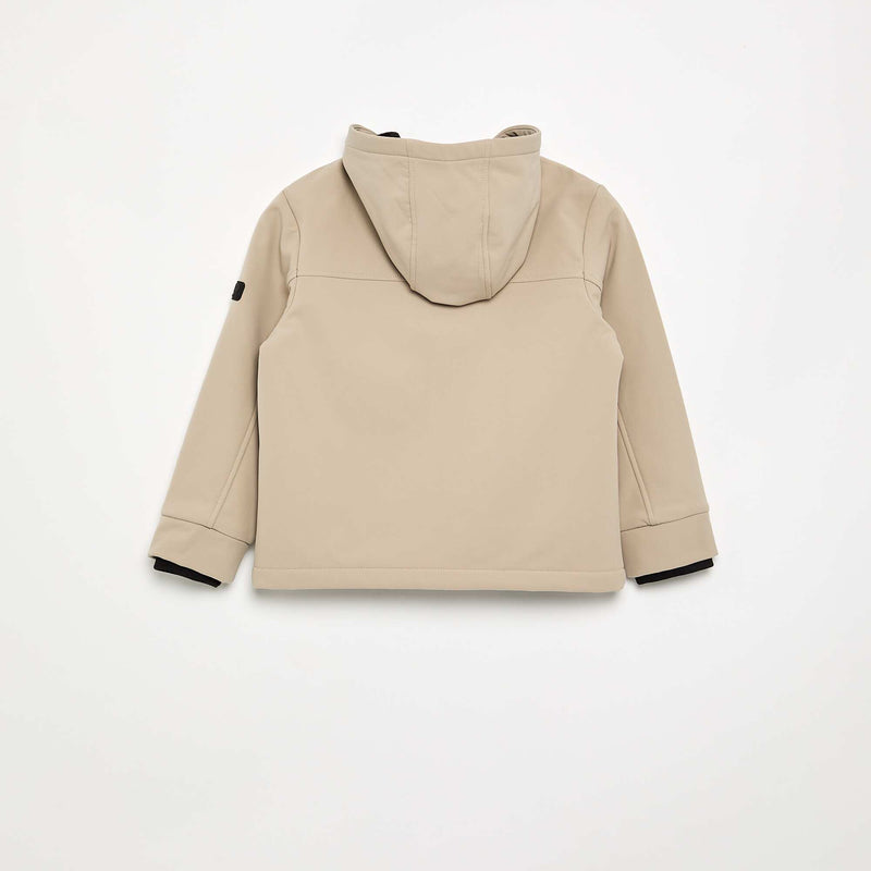 Blouson à capuche doublé en micro polaire