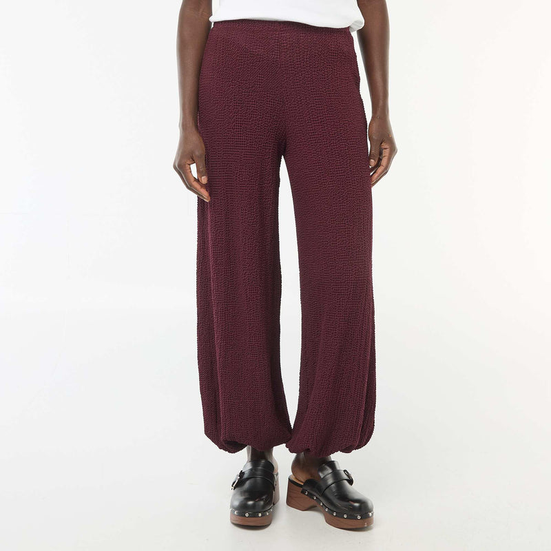 Pantalon en maille crinkle