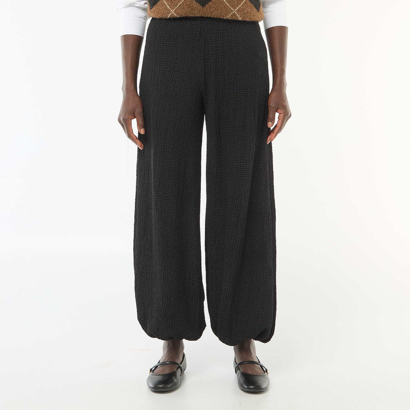 Pantalon en maille crinkle