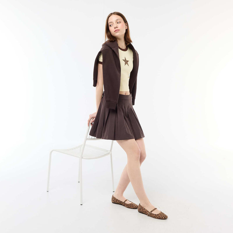 Tee-shirt cropped imprimé