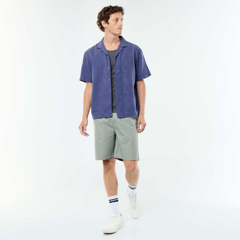 Chemise à manches courtes en maille fantaisie