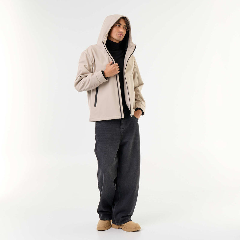Blouson à capuche néoprène doublé micro-polaire