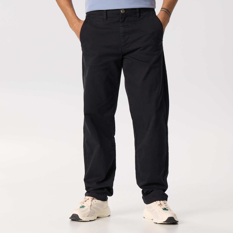 Chino uni taille standard – Noir – Kiabi Maroc