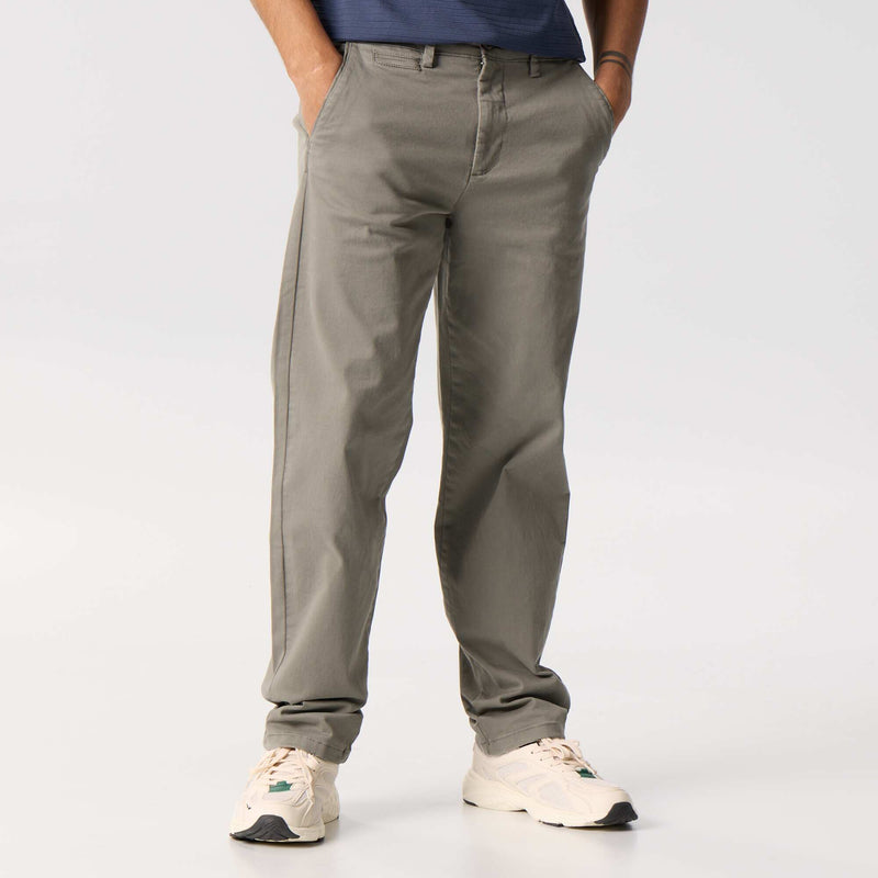 Chino uni taille standard – Vert – Kiabi Maroc