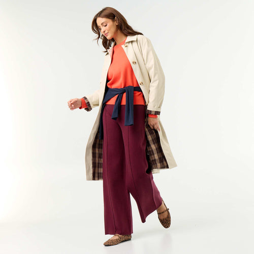 Pantalon large en maille tricot