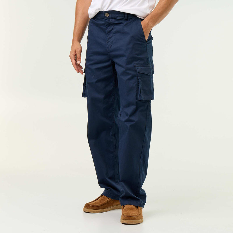 Pantalon multipoches relaxed fit