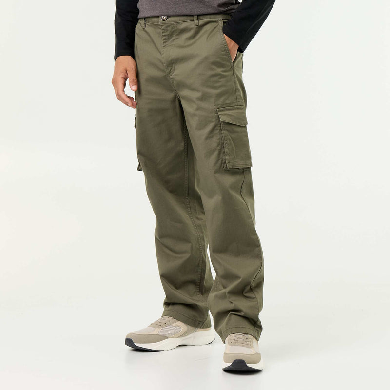 Pantalon multipoches relaxed fit