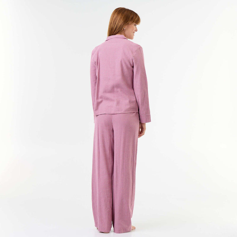 Pyjama chemise + pantalon à motif - 2 pièces – Rose – Kiabi Maroc