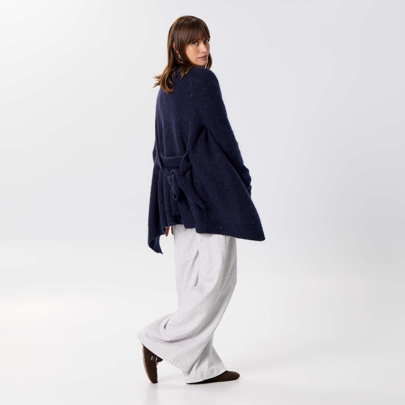Gilet long de maternité en mohair mélangé – Bleu – Kiabi Maroc