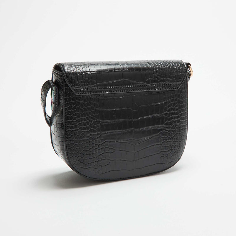 Sac à main en simili effet croco
