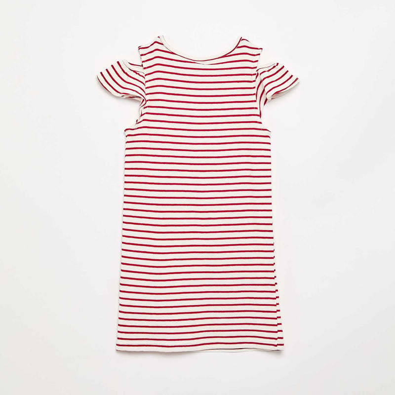 Robe coupe mi-cuisse avec ouvertures aux épaules
