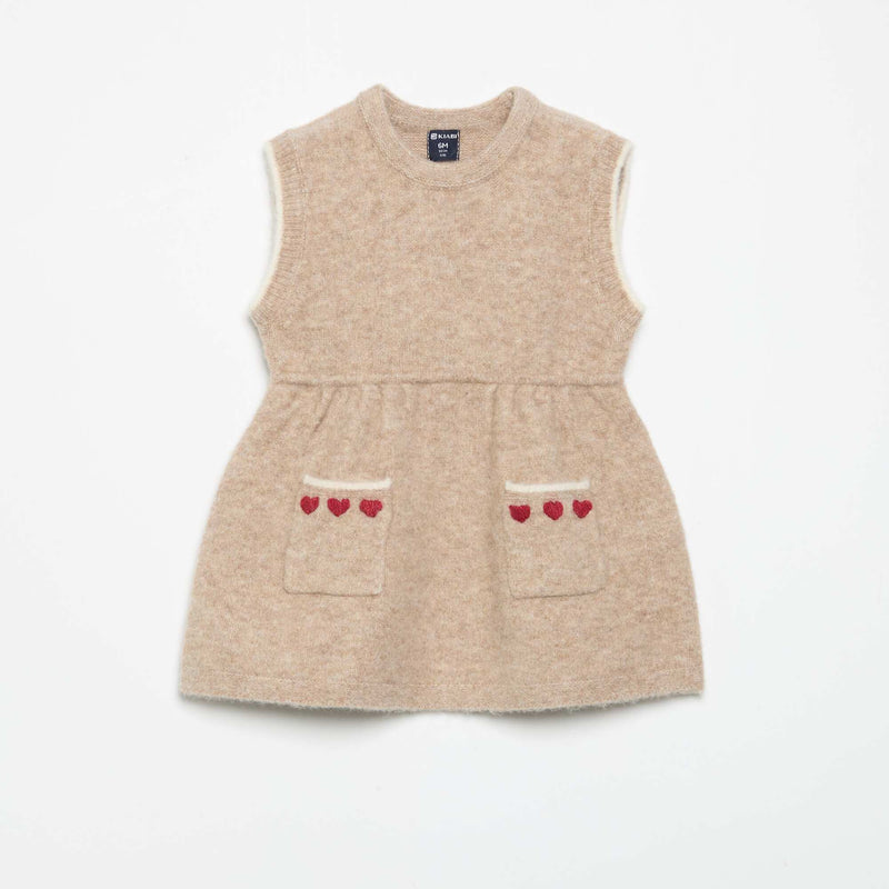 Robe sans manches en tricot – Beige – Kiabi Maroc