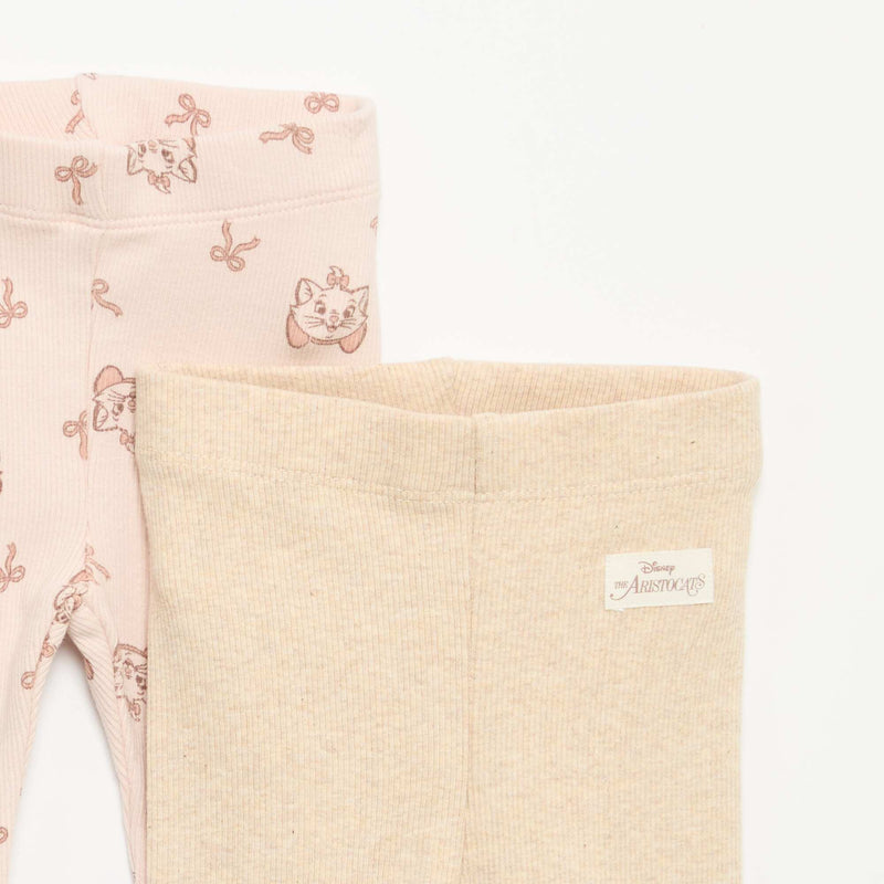 Lot de 2 leggings 'Disney' en maille côtelée