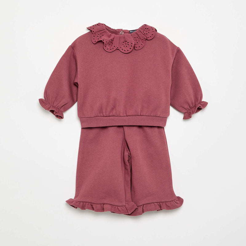Ensemble 2 pièces - sweat + pantalon – Rose – Kiabi Maroc