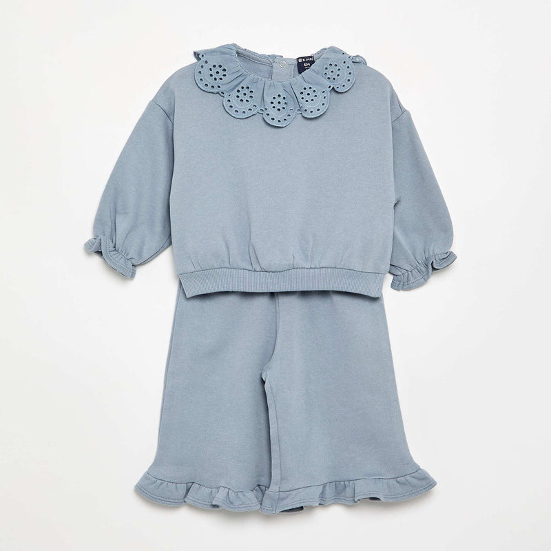 Ensemble 2 pièces - sweat + pantalon – Bleu – Kiabi Maroc