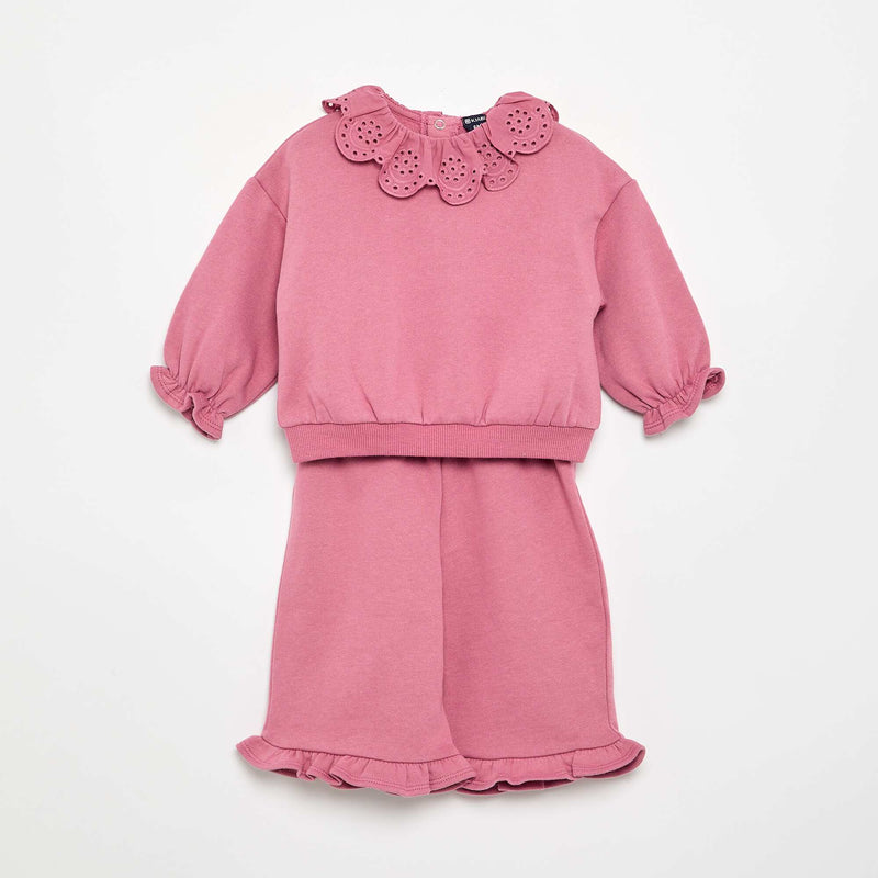 Ensemble 2 pièces - sweat + pantalon – Rose – Kiabi Maroc