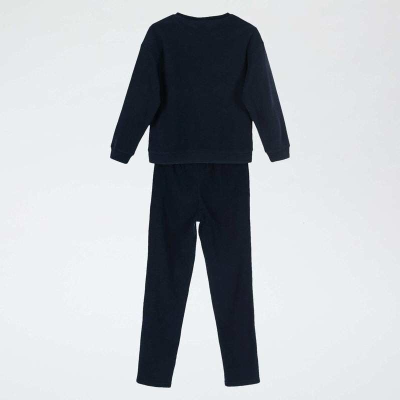 Pyjama 'Sonic' 2 pièces - T-shirt à manches longues + pantalon – Bleu – Kiabi Maroc