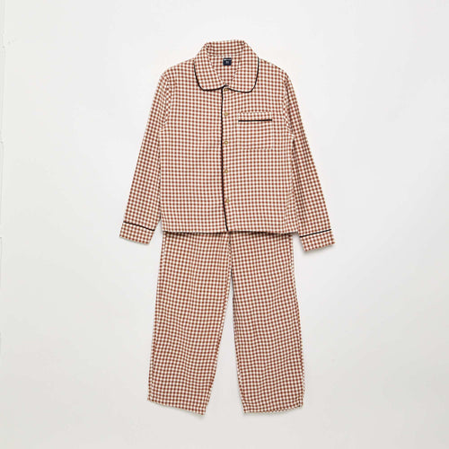 Pyjama à carreaux en flanelle