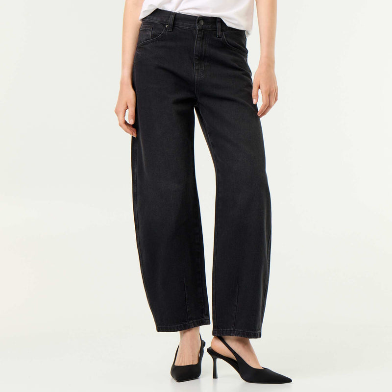 Pantalon en denim forme large barrel