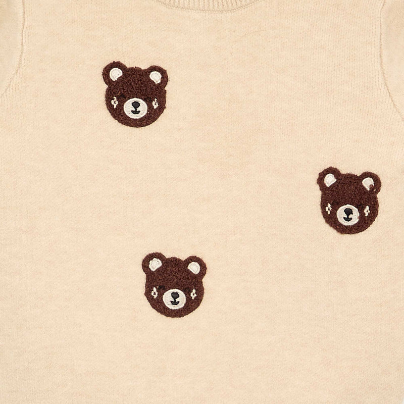 Pull en maille compacte avec broderies animaux – Kiabi Maroc