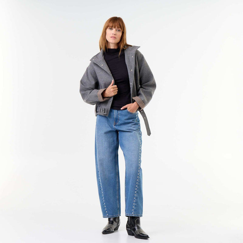 Sous-pull stretch à col roulé – Noir – Kiabi Maroc