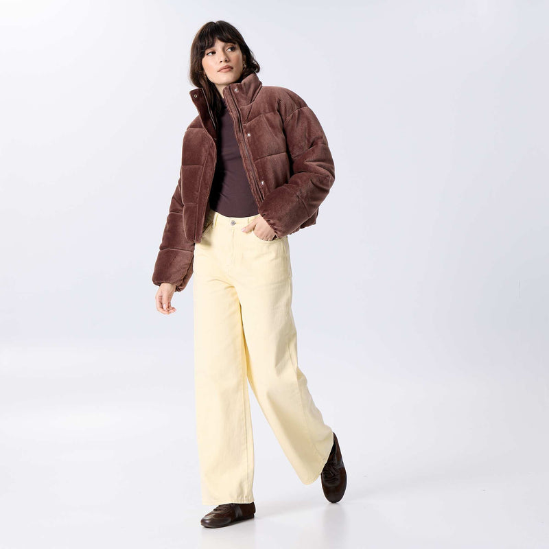 Sous-pull stretch à col roulé – Marron – Kiabi Maroc