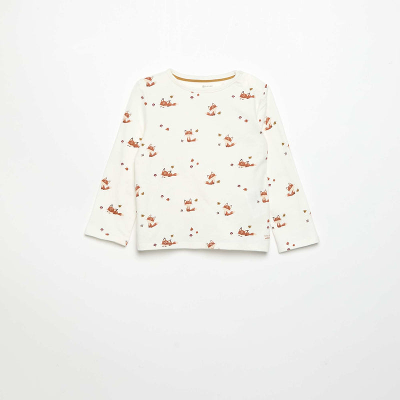 T-shirt imprimé à manches longues