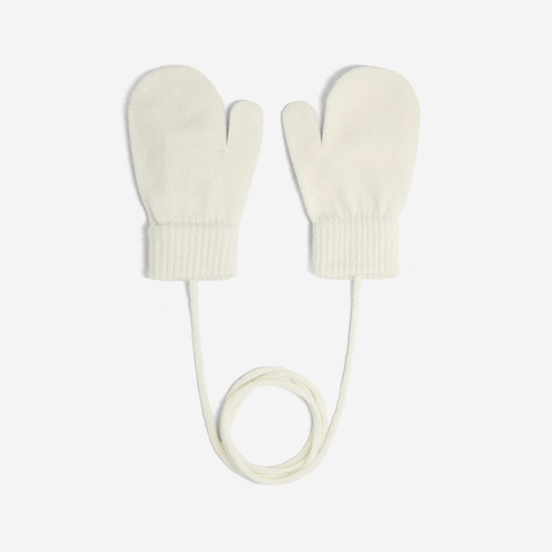 Paire de moufles avec lien – Blanc – Kiabi Maroc