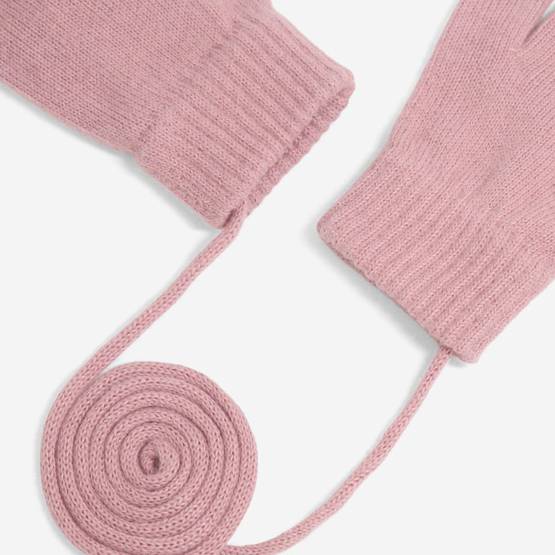 Paire de moufles avec lien – Rose – Kiabi Maroc
