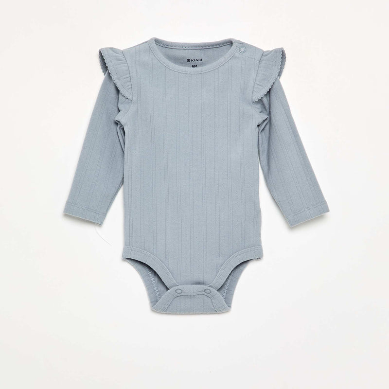 Bodies à motif avec collerette – Beige – Kiabi Maroc
