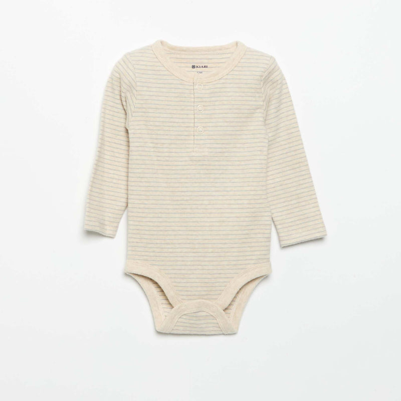 Lot de 2 bodies à manches longues – Beige – Kiabi Maroc