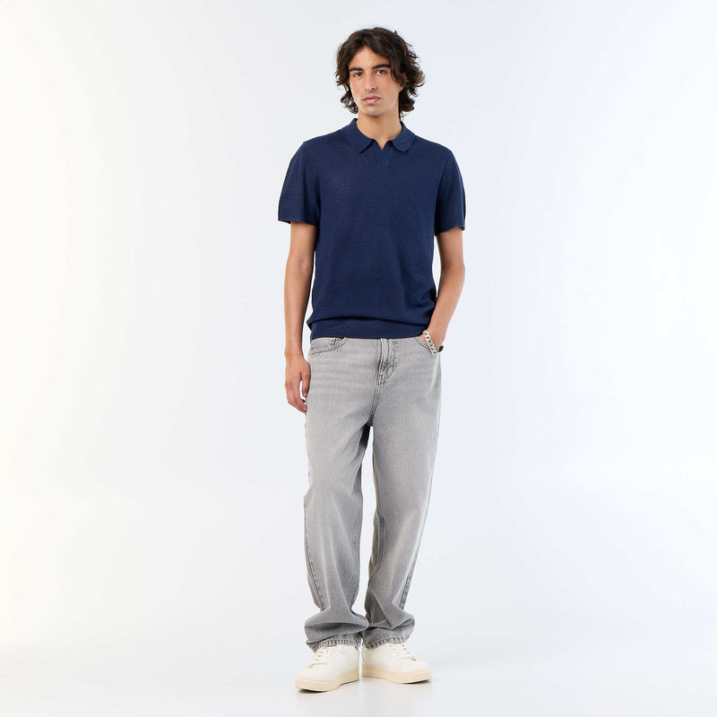 Polo manches courtes à maille ajourée