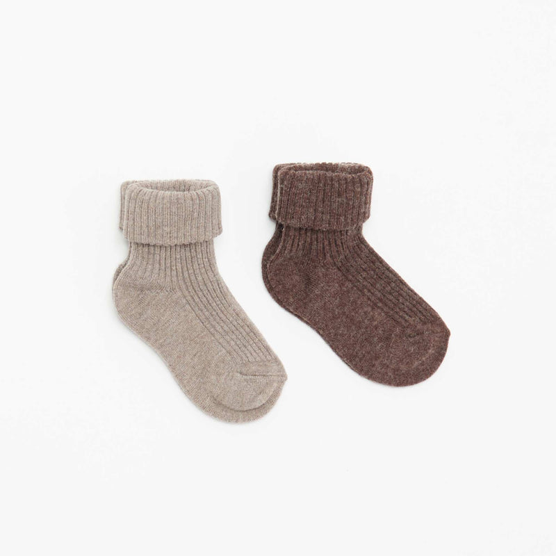 Lot de 2 paires de chaussettes de naissance – Marron – Kiabi Maroc