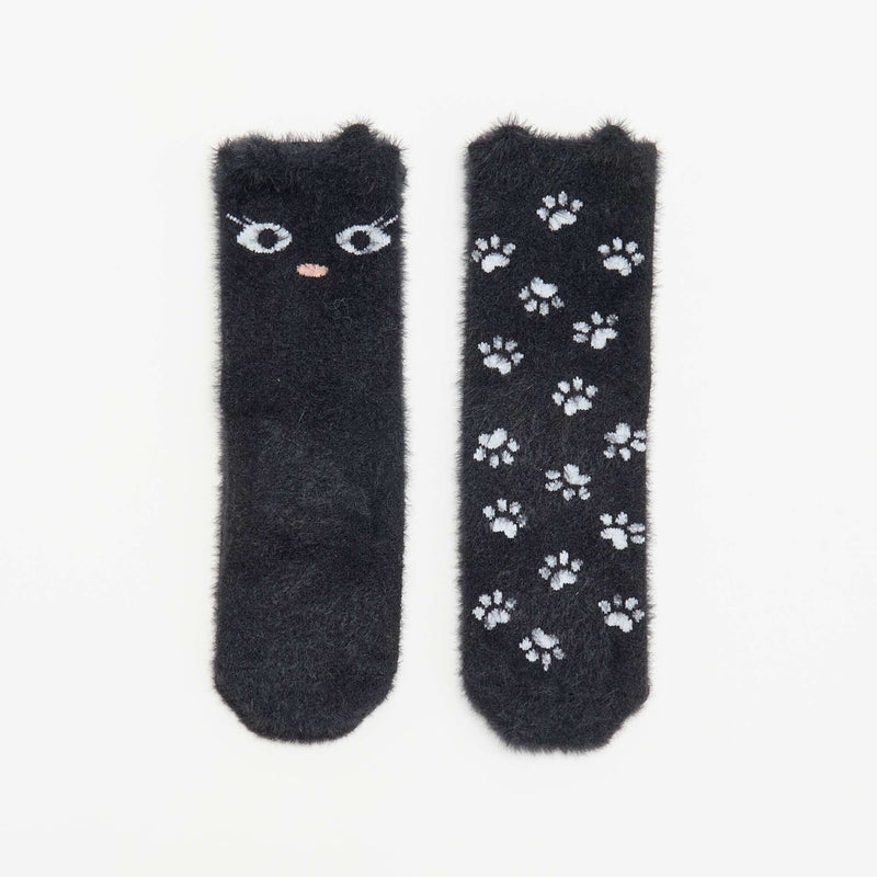 Lot de 2 paires de mi-chaussettes fantaisie – Noir – Kiabi Maroc