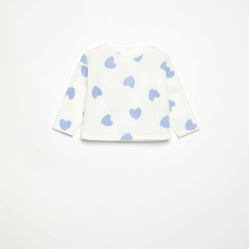 Pyjama 2 pièces en polaire