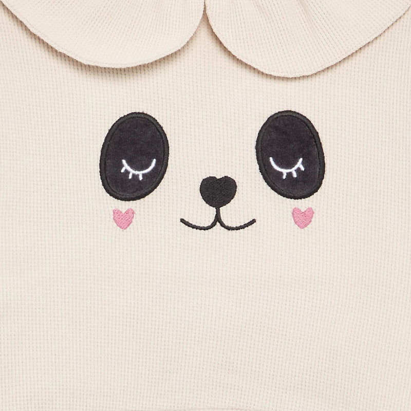 Pyjama 2 pièces en maille gaufrée - Sweat + pantalon