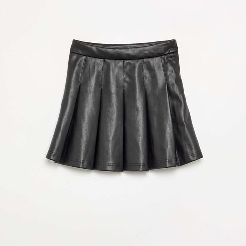 Jupe courte plissée en simili