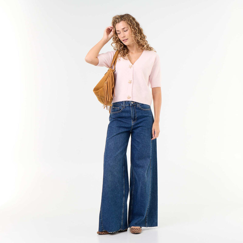 Gilet col V sans manches – Rose – Kiabi Maroc