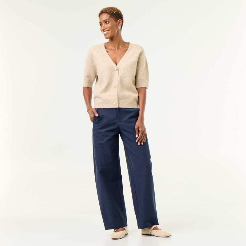 Gilet col V sans manches – Beige – Kiabi Maroc