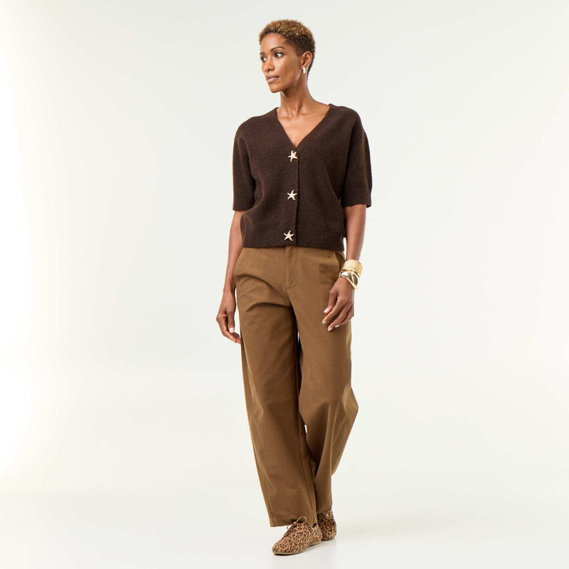 Gilet col V sans manches – Marron – Kiabi Maroc