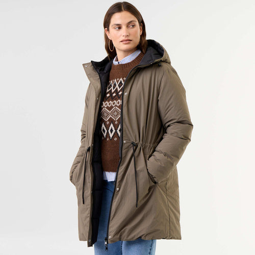 Parka longue réversible