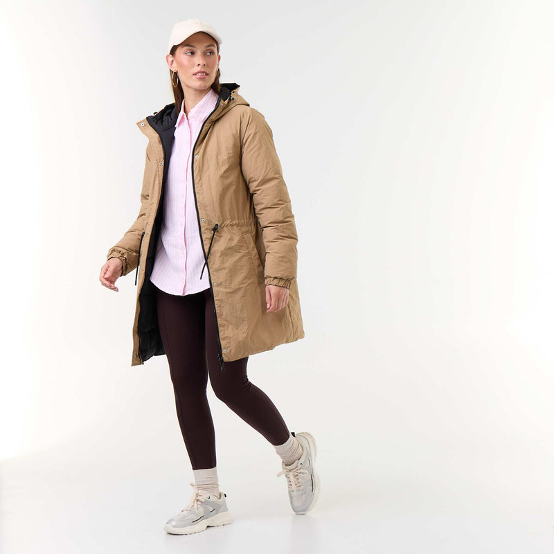 Parka longue réversible – Beige – Kiabi Maroc