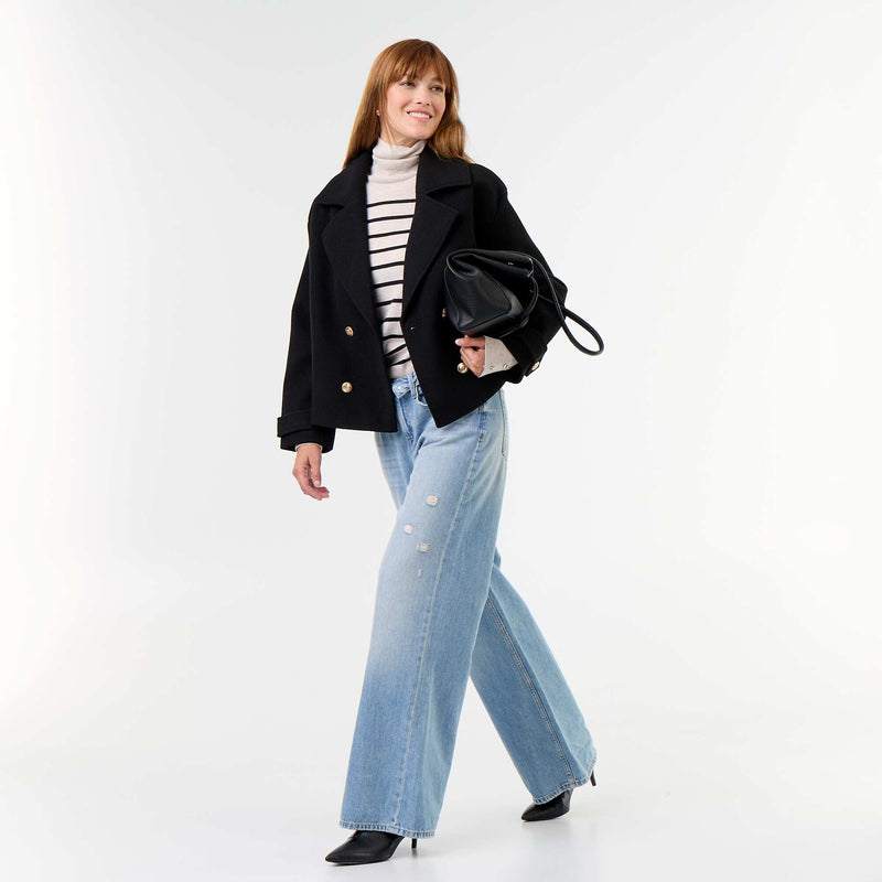 Manteau – Noir – Kiabi Maroc